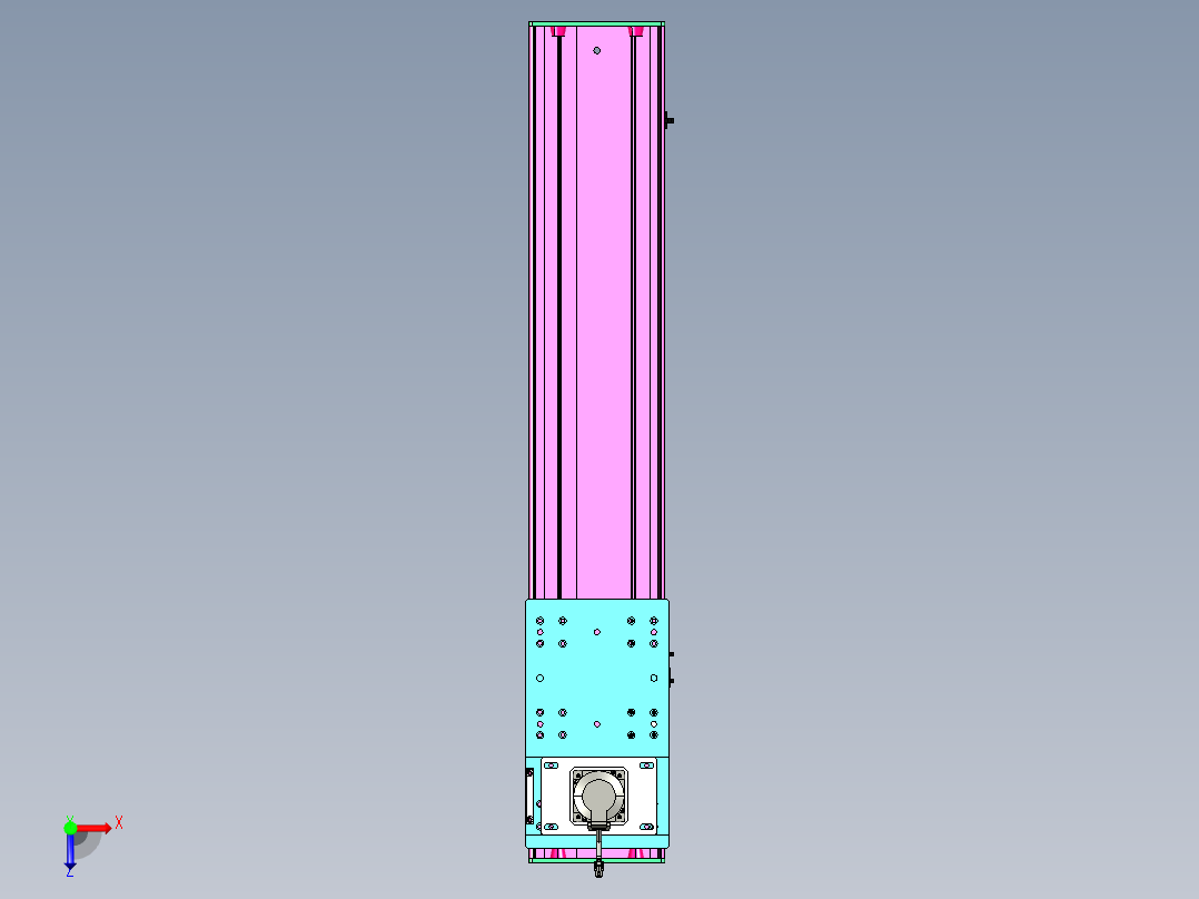 东锦齿条传动DH210G-L167-S850-BU-减速机+P750W俯视图