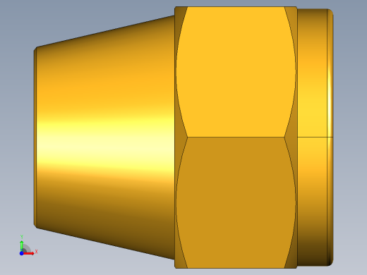 扩口式工业通用硬管接头Shorter Nut 41FX-8前视缩略图