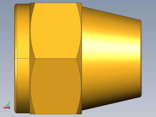 扩口式工业通用硬管接头Shorter Nut 41FX-8后视缩略图