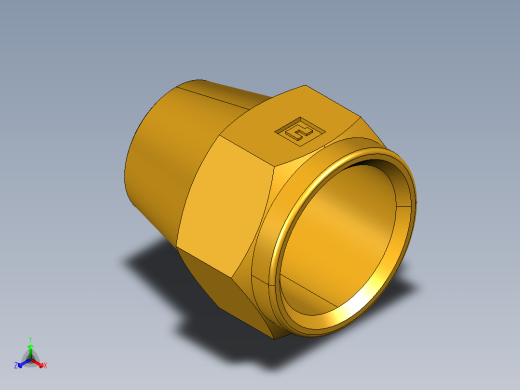扩口式工业通用硬管接头Shorter Nut 41FX-8正等轴测缩略图