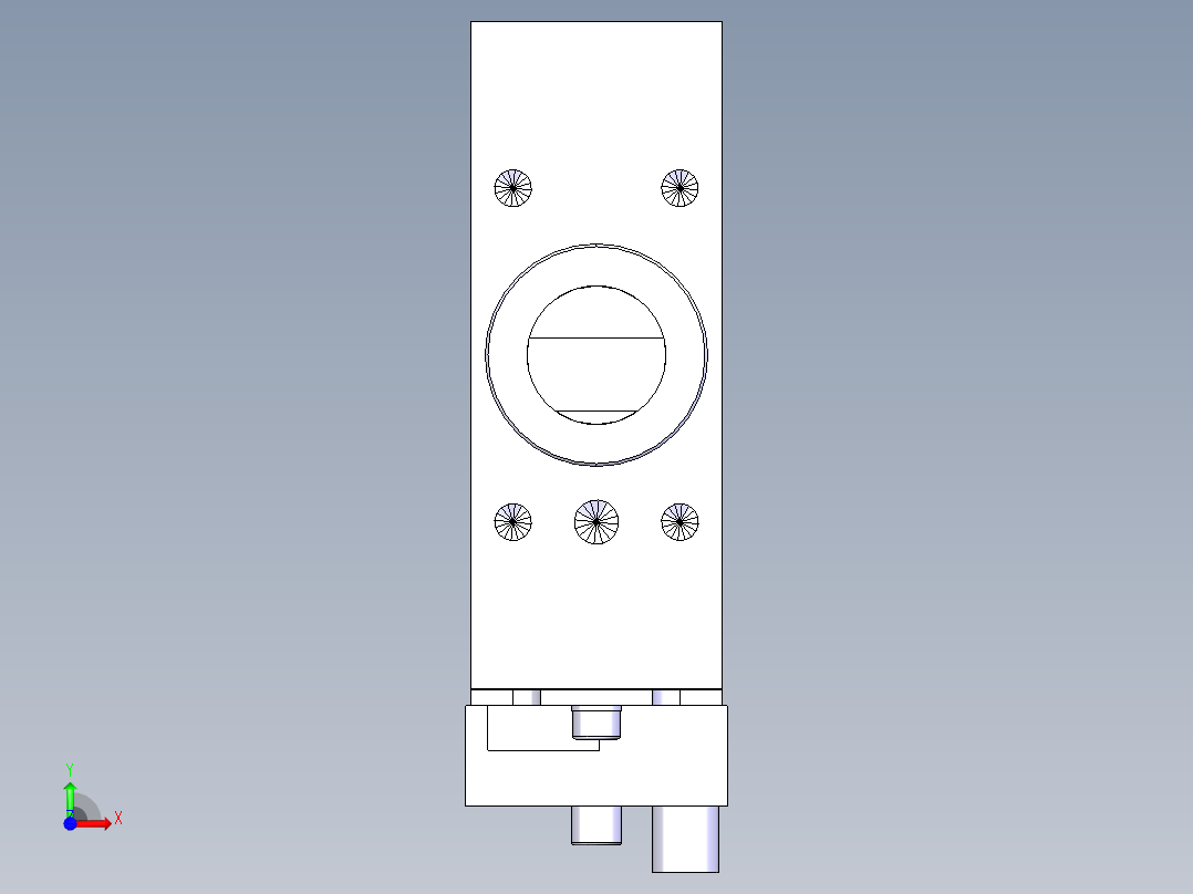德克斯TUNKERS气缸数模SZK_63_1_Z_A12_T12_TUENKERS前视图