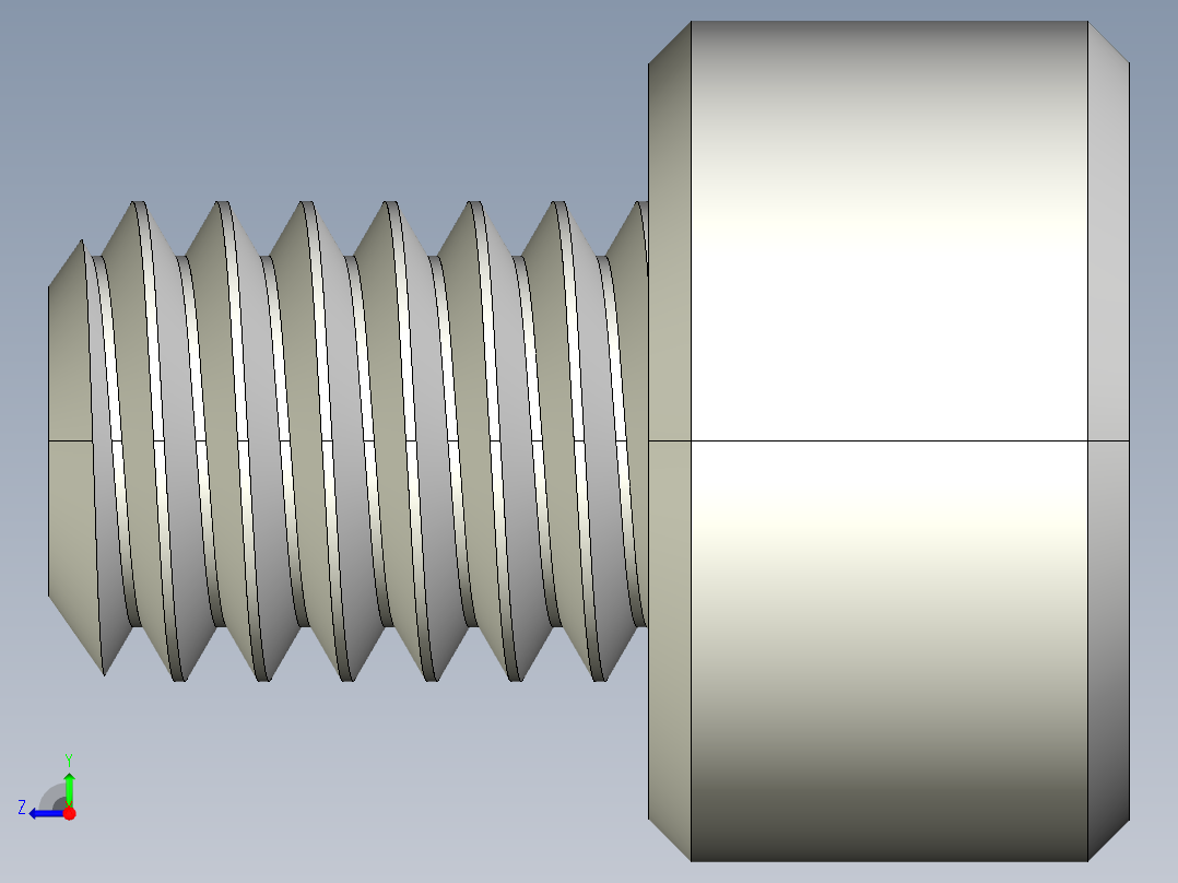 M4 x 0.7mm Thread 5mm LONG SOCKET HEAD CAP SCREW.IGS右视图