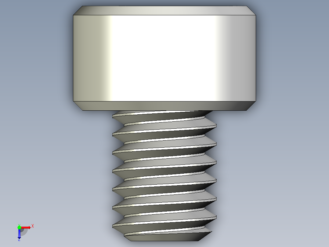 M4 x 0.7mm Thread 5mm LONG SOCKET HEAD CAP SCREW.IGS俯视图