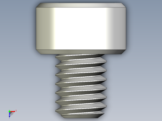M4 x 0.7mm Thread 5mm LONG SOCKET HEAD CAP SCREW.IGS俯视缩略图