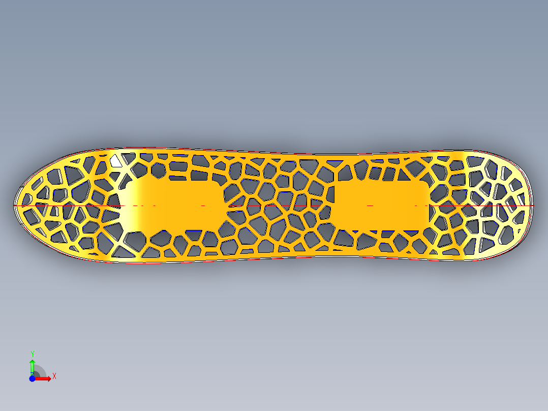 镂空创意滑板前视图