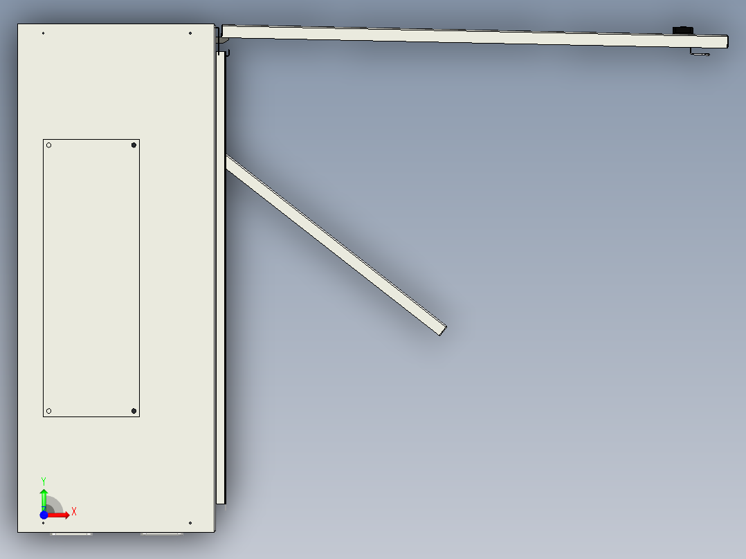 内外双门配电箱模型前视图