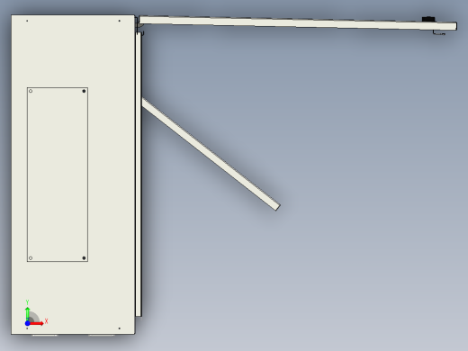 内外双门配电箱模型前视缩略图