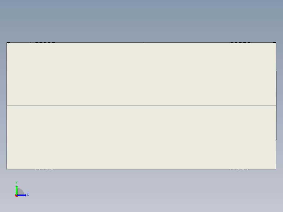 内外双门配电箱模型左视图