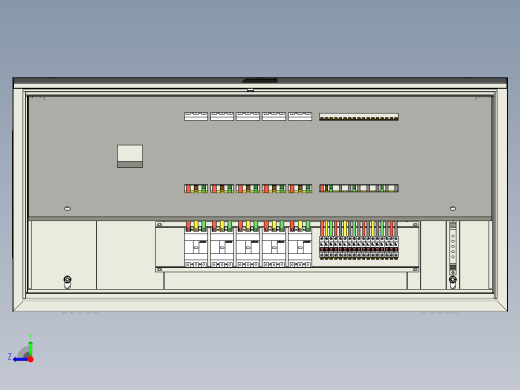 内外双门配电箱模型右视缩略图