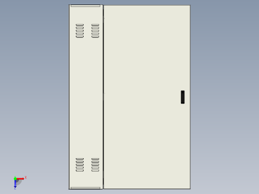 内外双门配电箱模型俯视缩略图