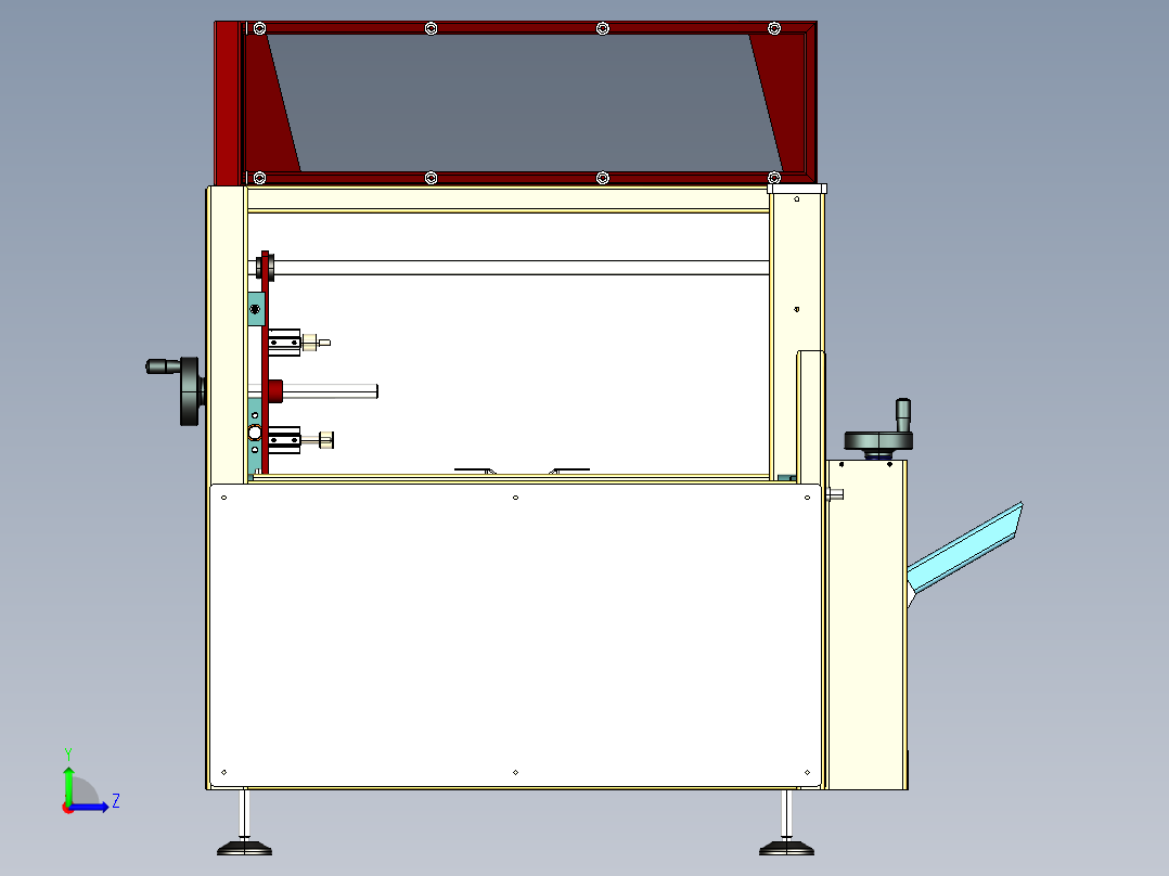 优化的片式开箱机ProE5.0.zip左视图