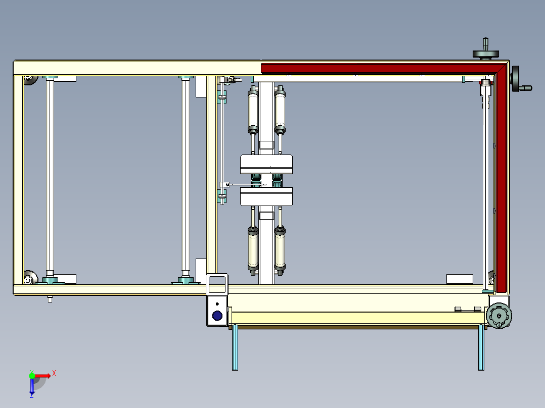优化的片式开箱机ProE5.0.zip俯视图