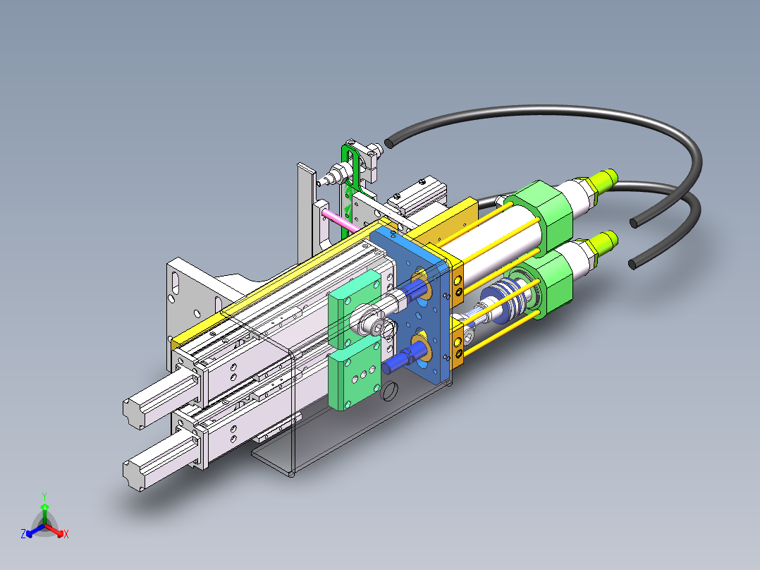 核酸注液装置sw18可编辑正等轴测图