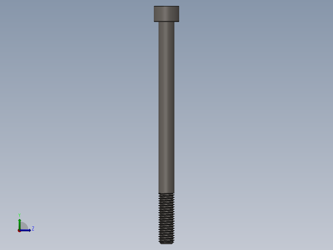 Screw_DIN_912_M10x140_A2.SLDPRT公制内六角螺钉左视图