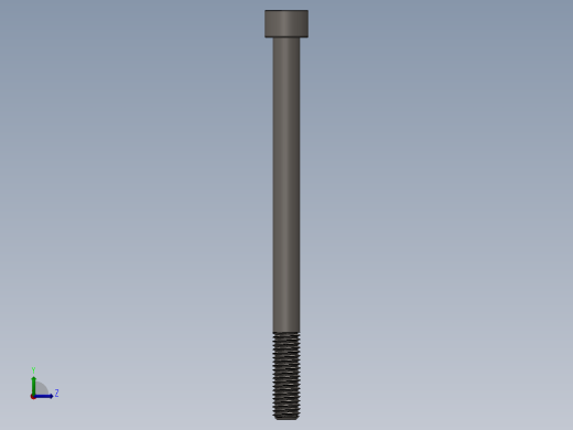 Screw_DIN_912_M10x140_A2.SLDPRT公制内六角螺钉左视缩略图