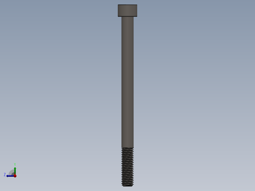 Screw_DIN_912_M10x140_A2.SLDPRT公制内六角螺钉右视图