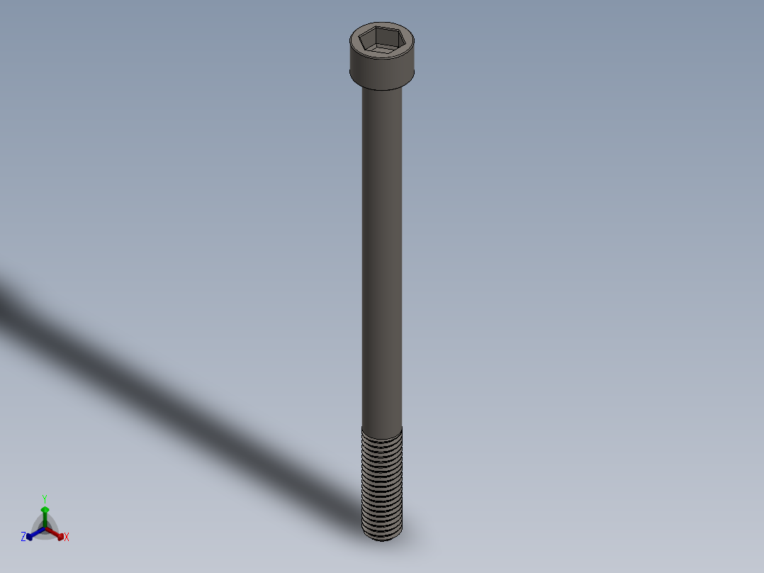 Screw_DIN_912_M10x140_A2.SLDPRT公制内六角螺钉正等轴测图