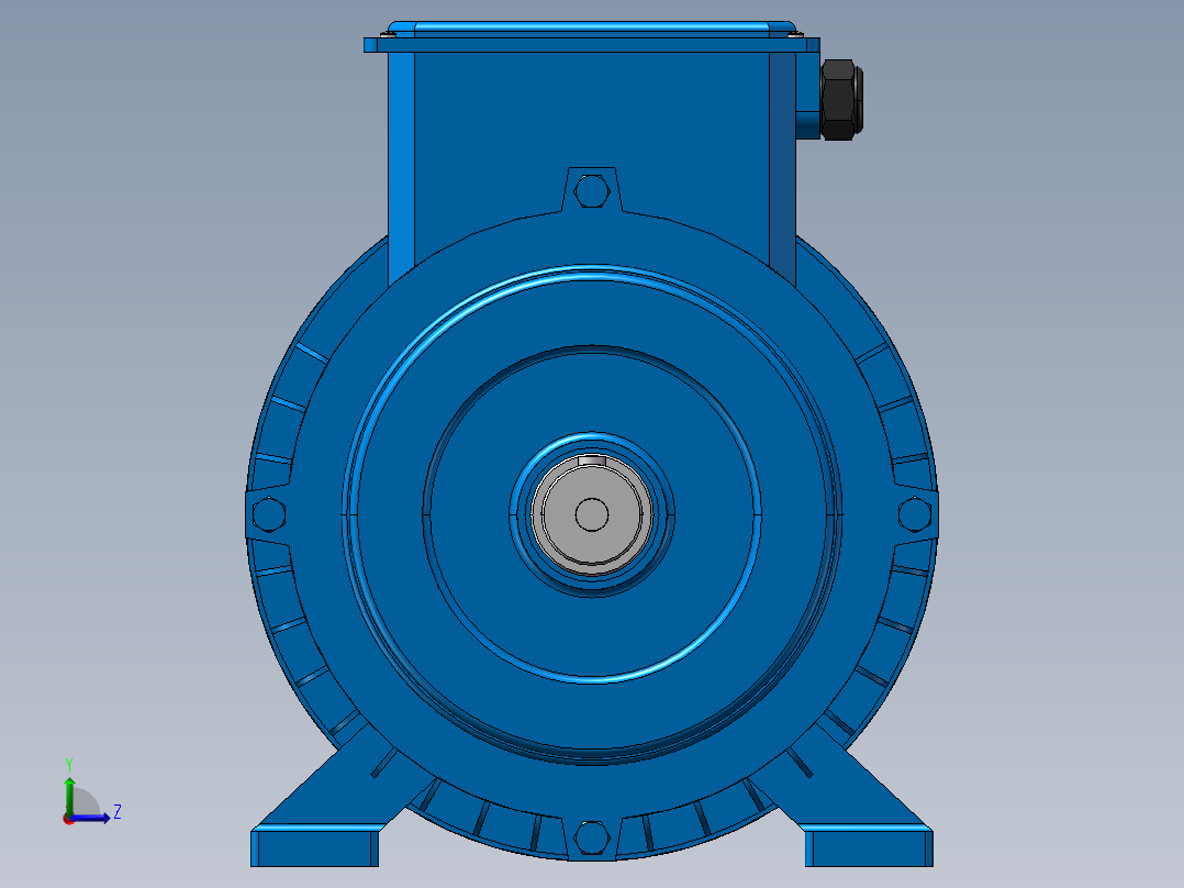 BN系列三相异步电机[BN-132M-B3].step.SLDPRT左视图
