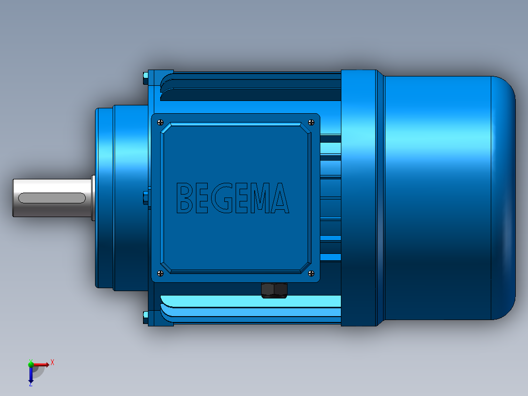 BN系列三相异步电机[BN-132M-B3].step.SLDPRT俯视图