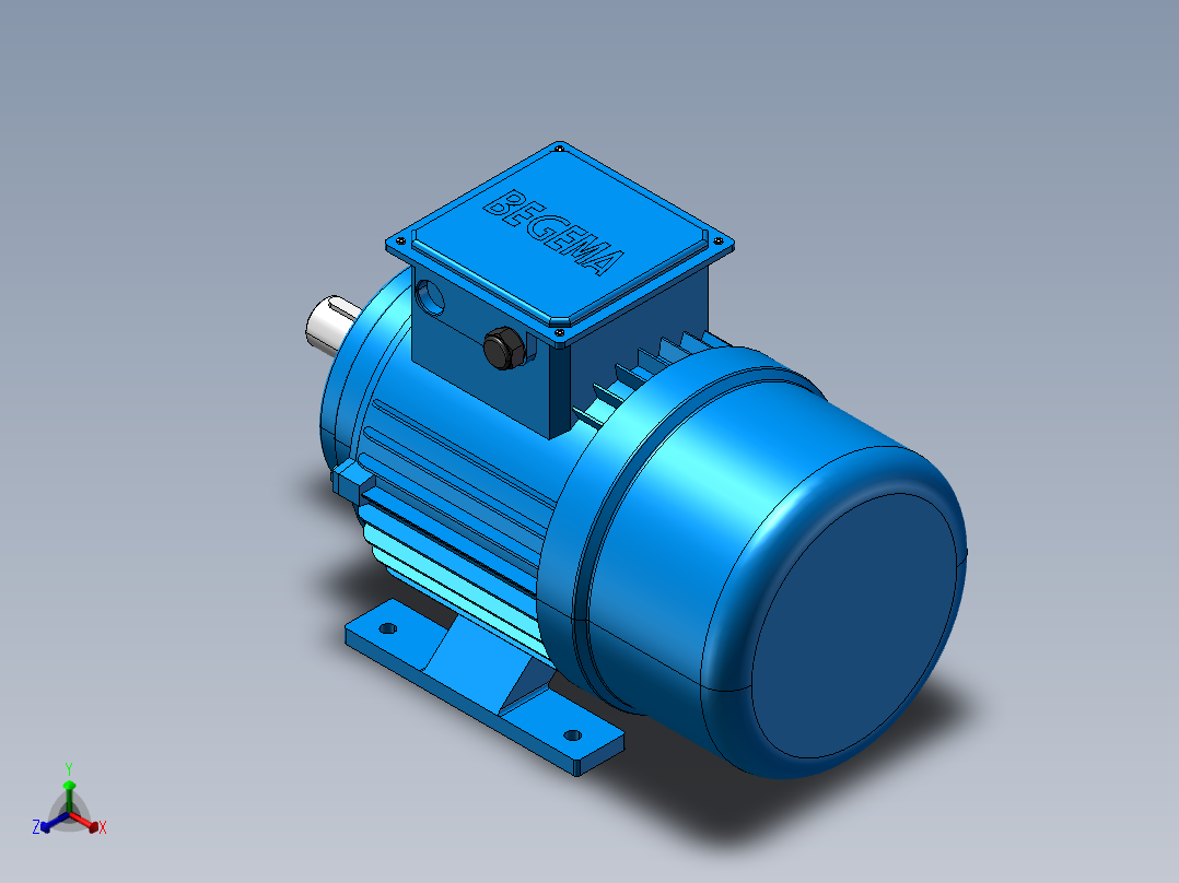 BN系列三相异步电机[BN-132M-B3].step.SLDPRT正等轴测图