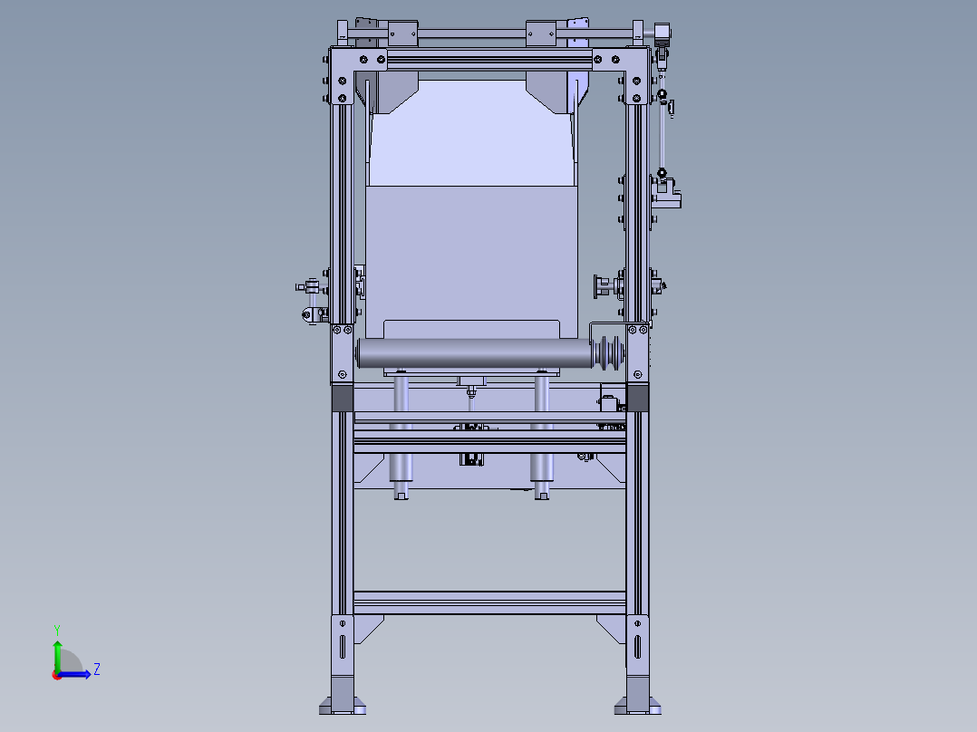 装箱撑箱机构左视图
