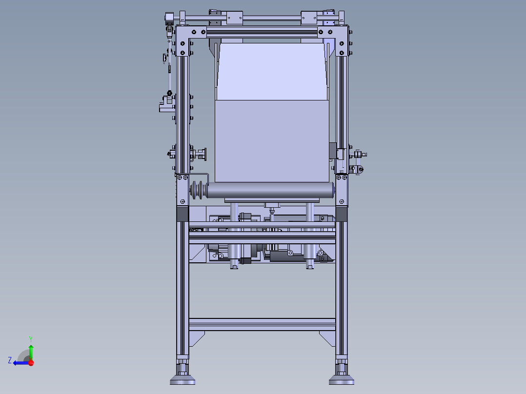 装箱撑箱机构右视图