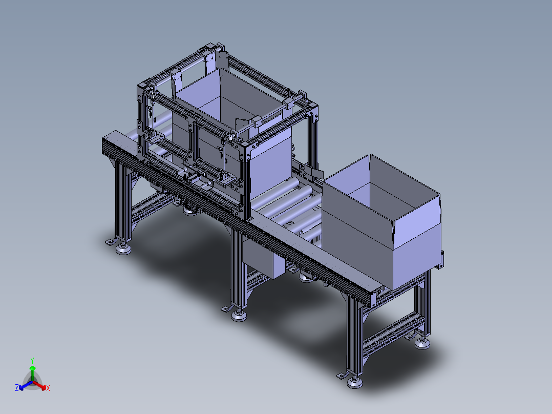 装箱撑箱机构正等轴测图