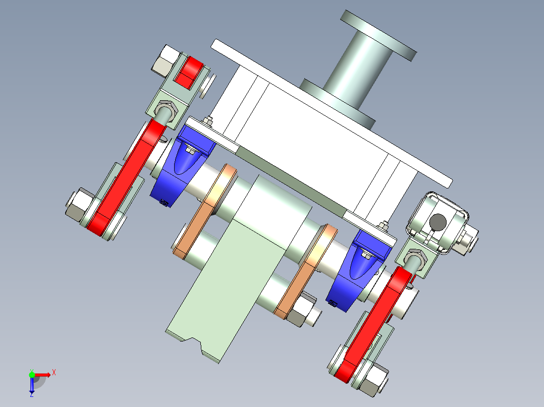 圆棒柔性关节抓手俯视图
