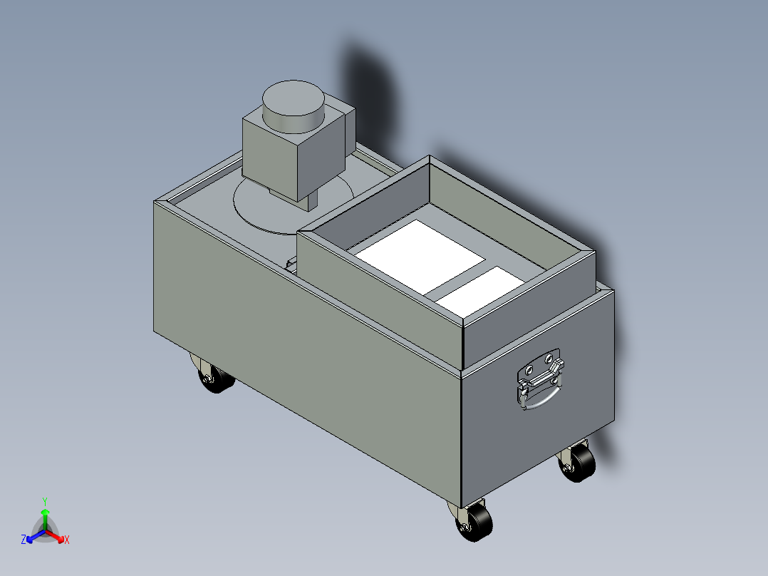冷却液循环箱正等轴测图