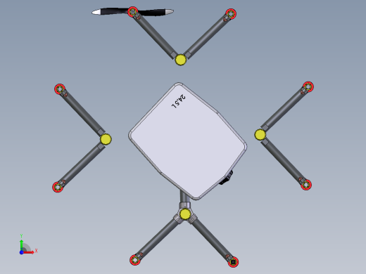 八旋翼消毒喷雾无人机前视缩略图