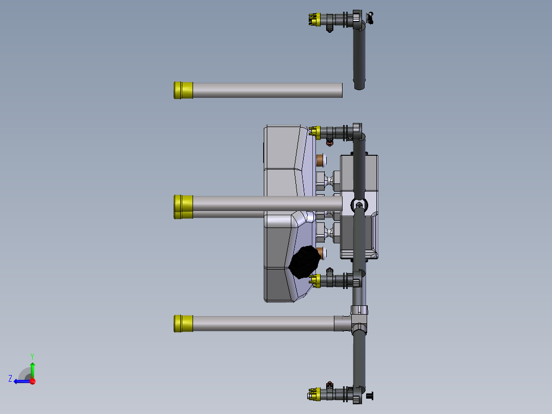 八旋翼消毒喷雾无人机右视图