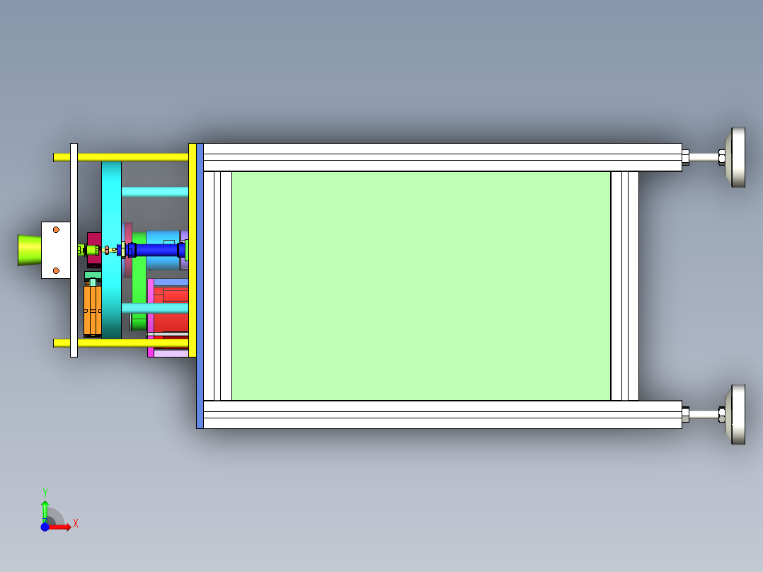 软管喷头对接设备前视图