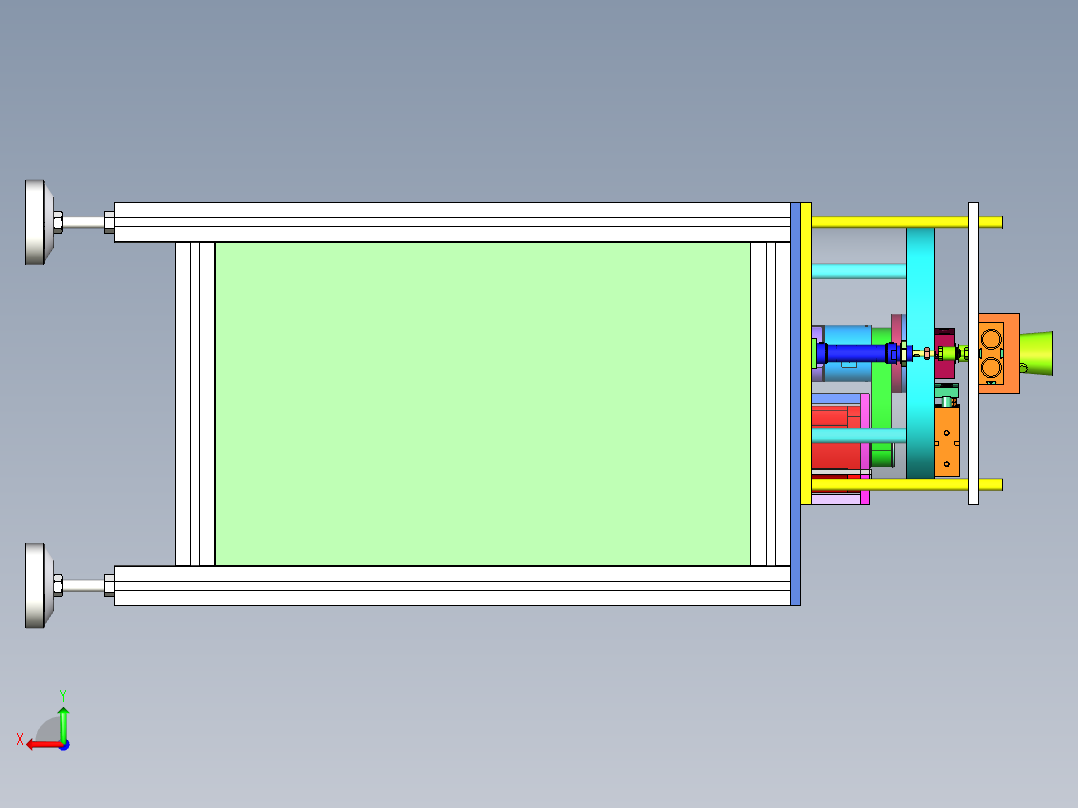 软管喷头对接设备后视图