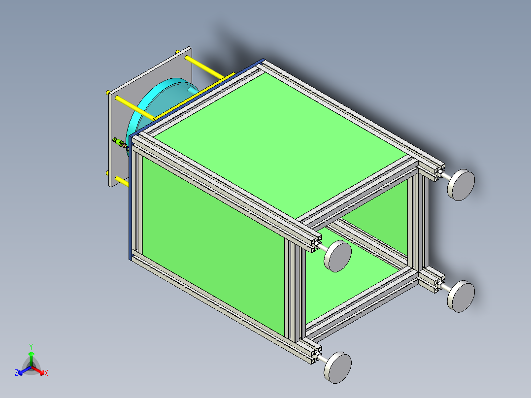 软管喷头对接设备正等轴测图
