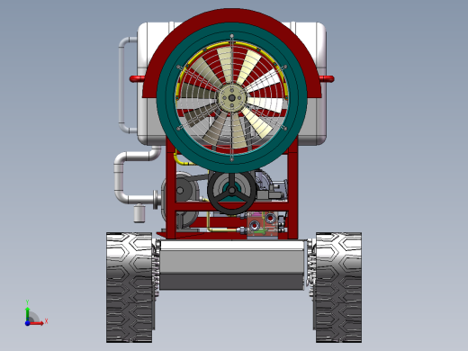 遥控果园喷药车设计-履带行走【含三维SW+CAD图+说明书】前视缩略图