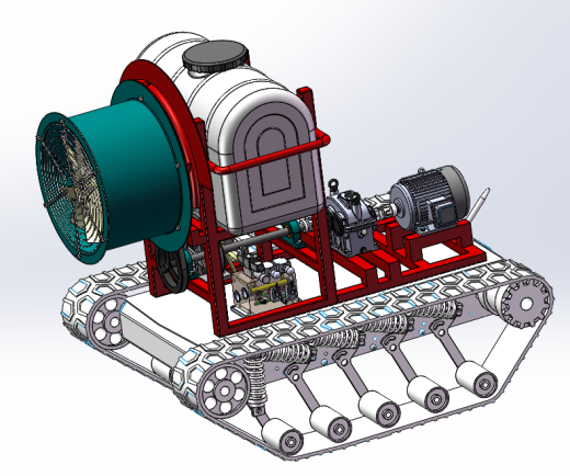 遥控果园喷药车设计-履带行走【含三维SW+CAD图+说明书】缩略图