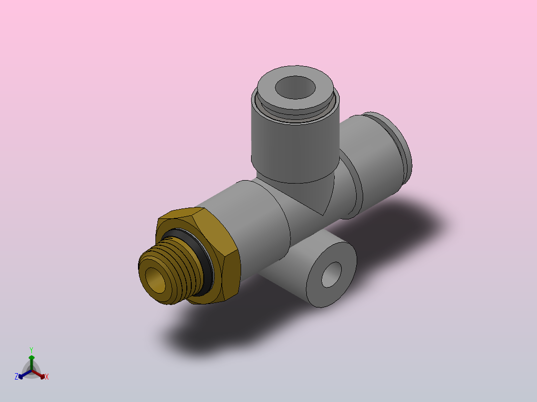 万用螺纹KQ2Y外螺Y型接头[KQ2Y06-U01]主视图