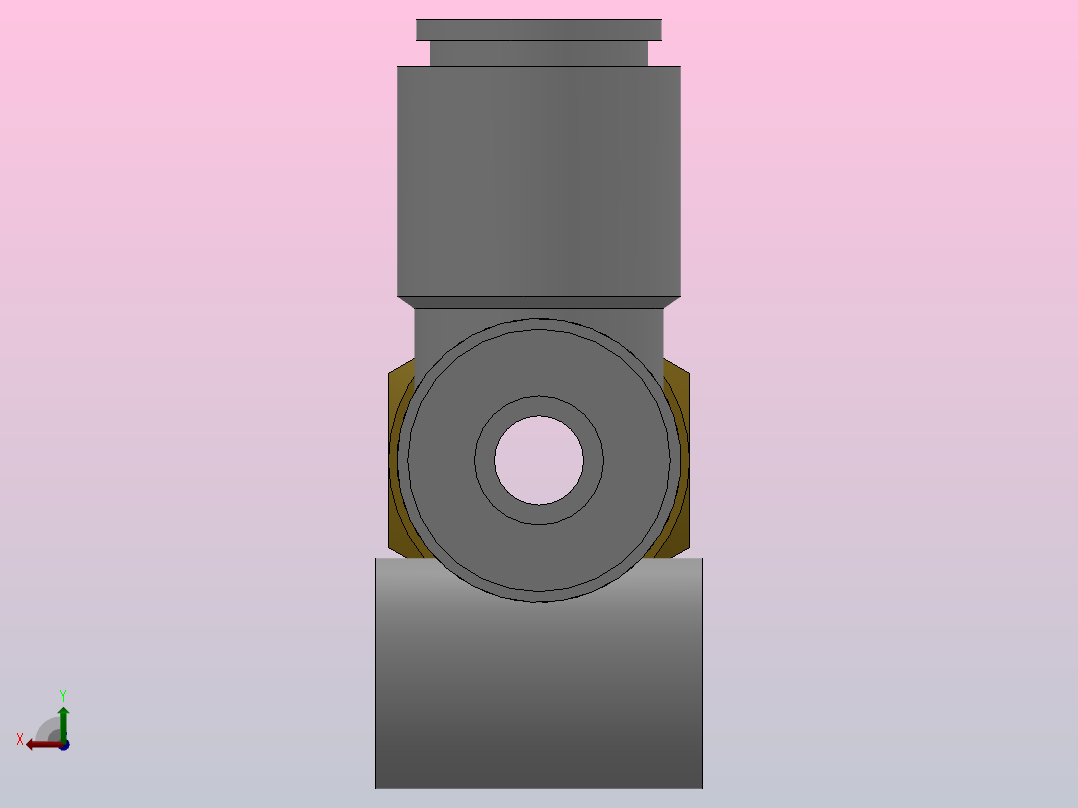 万用螺纹KQ2Y外螺Y型接头[KQ2Y06-U01]后视图