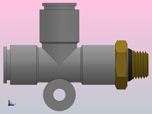 万用螺纹KQ2Y外螺Y型接头[KQ2Y06-U01]左视缩略图