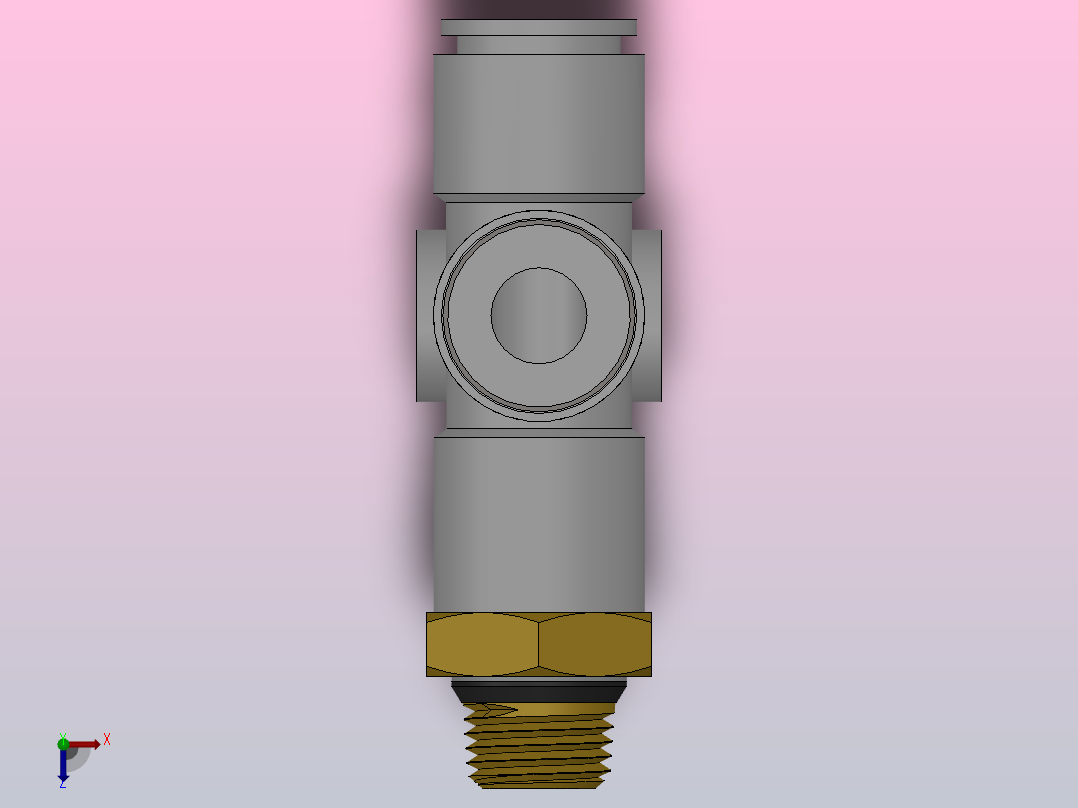 万用螺纹KQ2Y外螺Y型接头[KQ2Y06-U01]俯视图