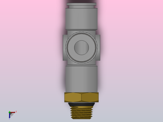 万用螺纹KQ2Y外螺Y型接头[KQ2Y06-U01]俯视缩略图