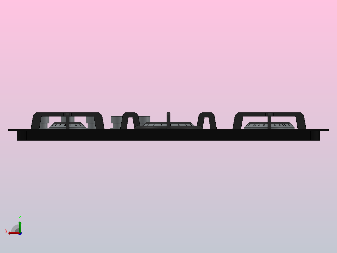 炊具燃气灶后视图