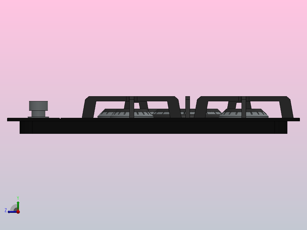 炊具燃气灶右视图