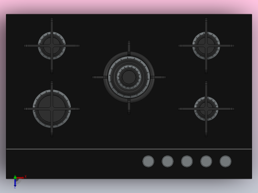 炊具燃气灶俯视缩略图