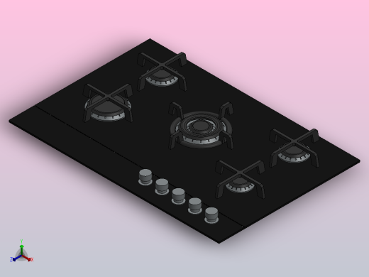 炊具燃气灶正等轴测缩略图