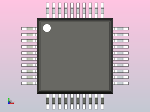 QFP 封装（四方扁平封装）QFP40P700X700X160-40N前视缩略图