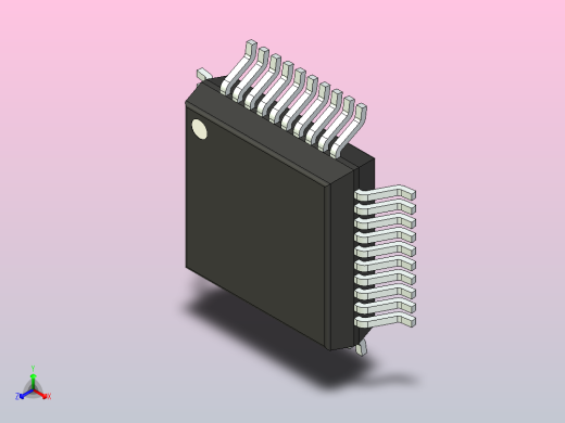 QFP 封装（四方扁平封装）QFP40P700X700X160-40N正等轴测缩略图