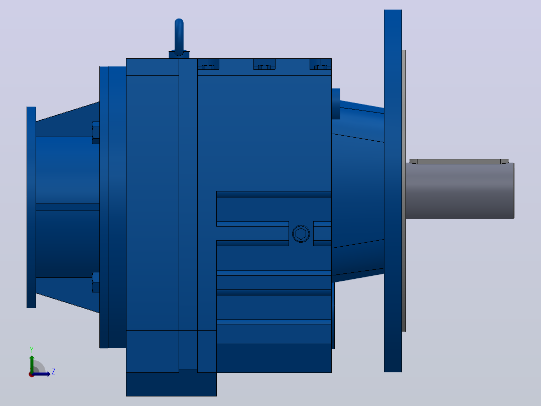 RF107ZP斜齿轮减速机RF107-8.07-M1-P112-Φ450左视图