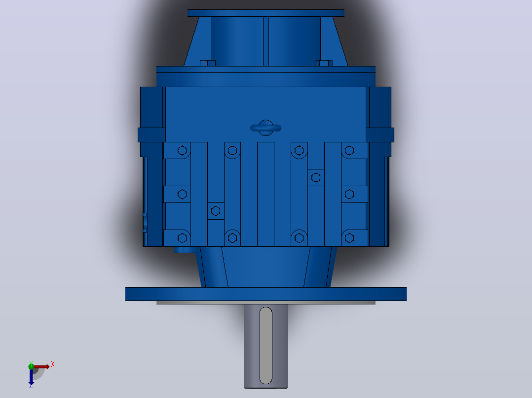 RF107ZP斜齿轮减速机RF107-8.07-M1-P112-Φ450俯视图