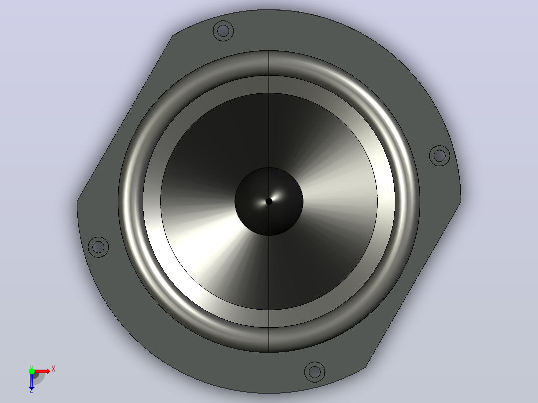 低音扬声器俯视图